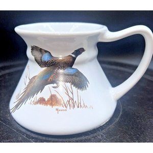 Vintage Ceramic No Spill Mug David Maas Mallard Pheasant pattern